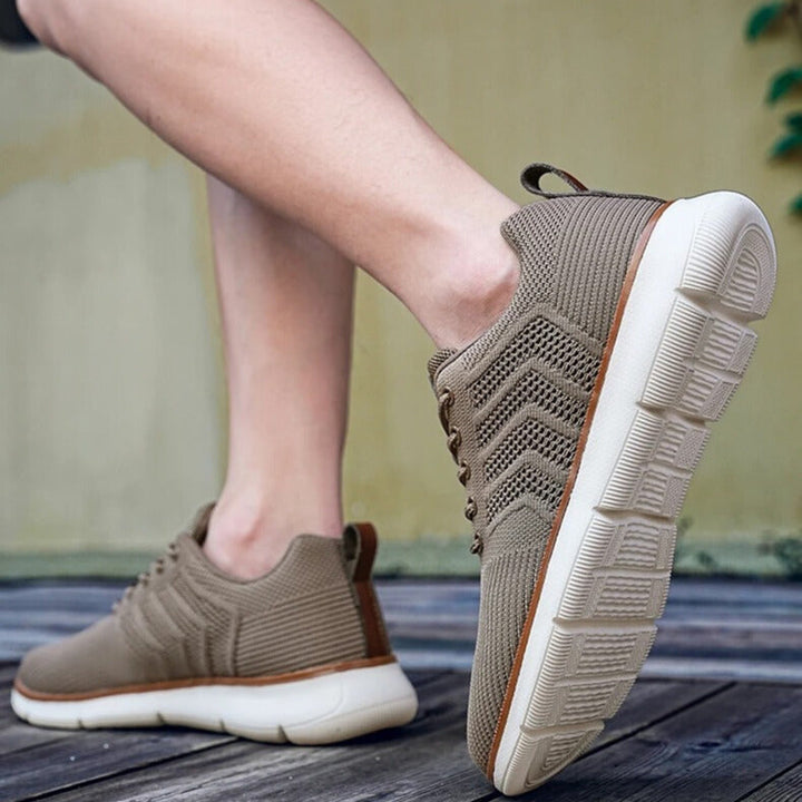 Andrey | Knit Upper Lace-Up Sneakers