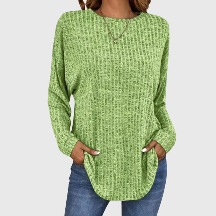 Venetia | Textured Knit Long Sleeve Tunic Top