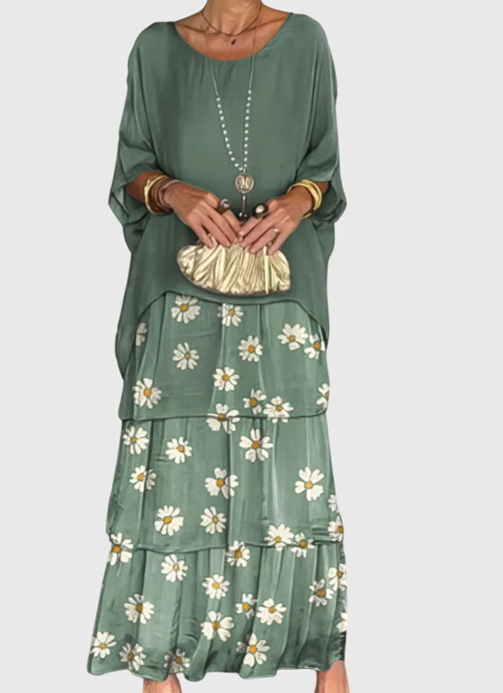Calliandra | Tiered Print Maxi Dress