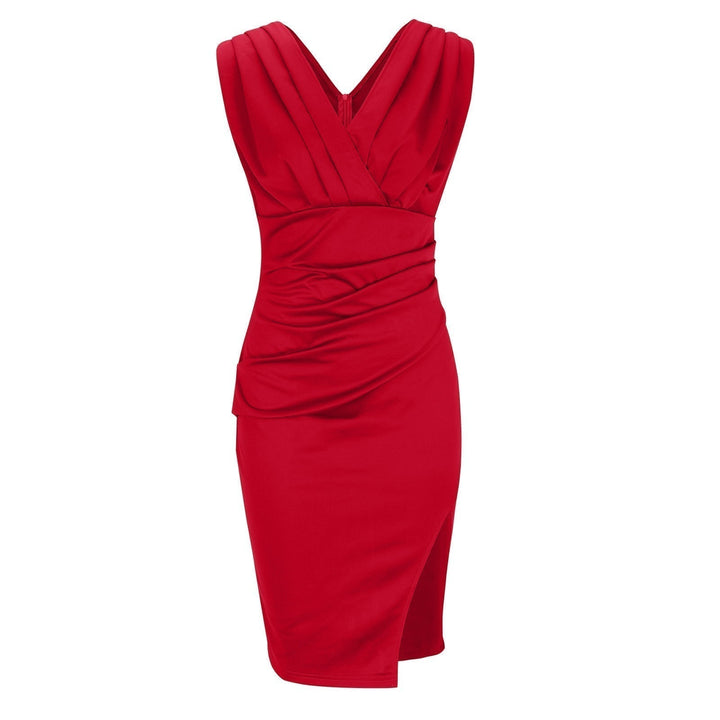 Delinda | Fitted V-Neck Dress