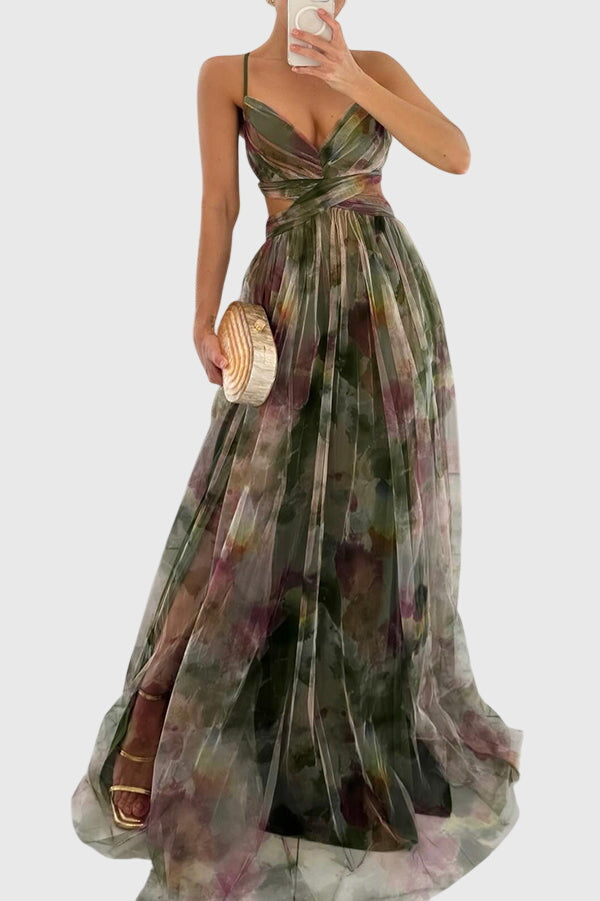 Alli | Floral Maxi Strap Dress