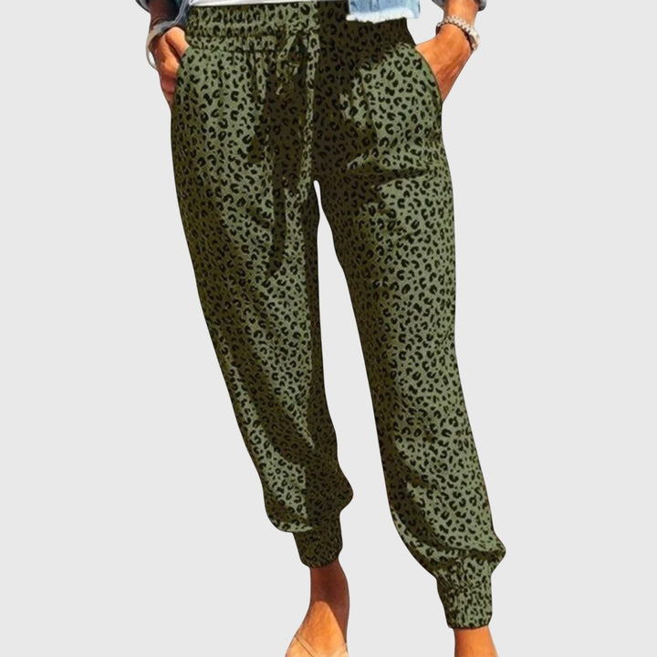 Emily | Leopard Print Jogger Pants with Pockets