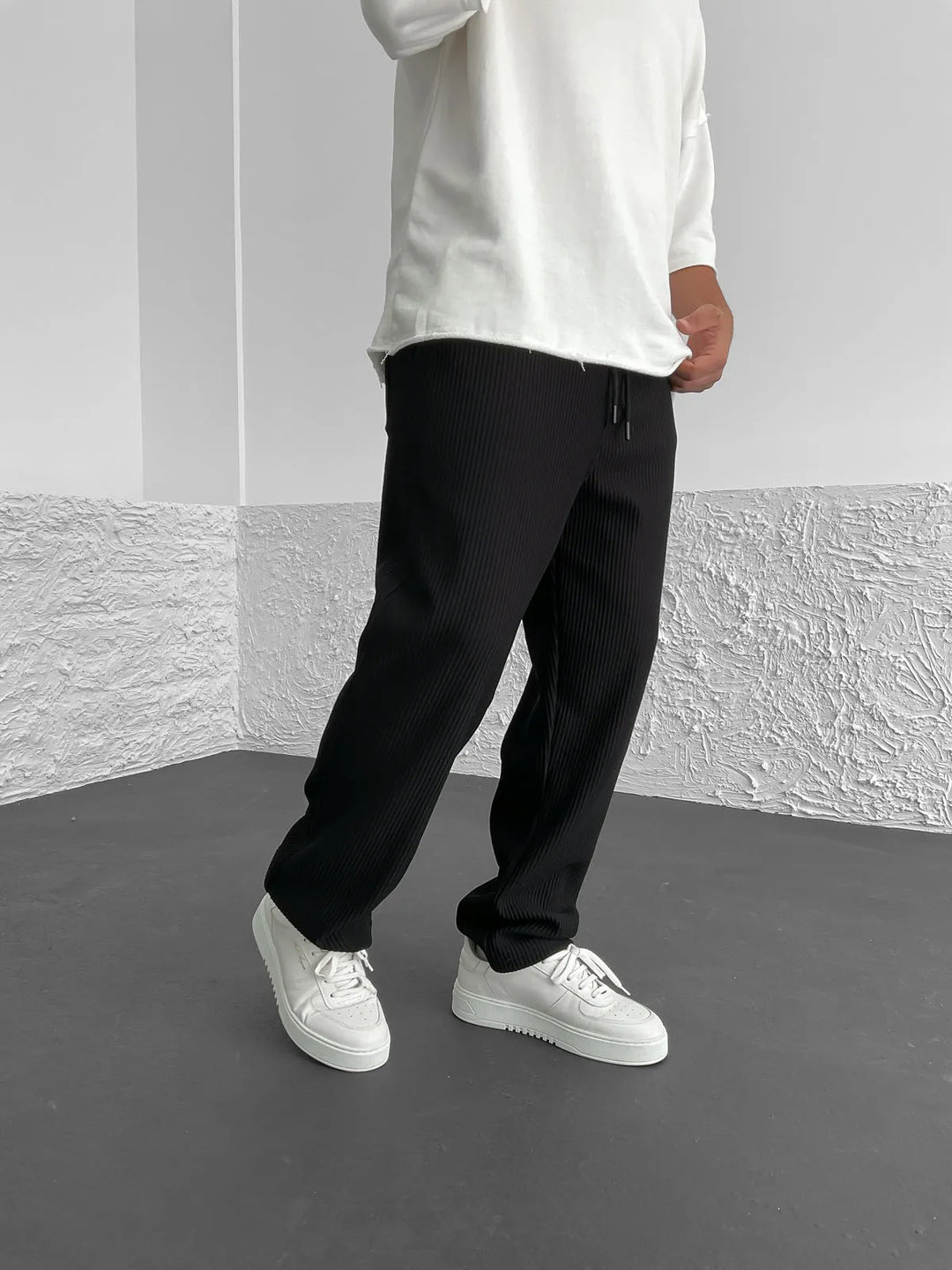 Alex | Vertical Stripe Wide Lounge Pants