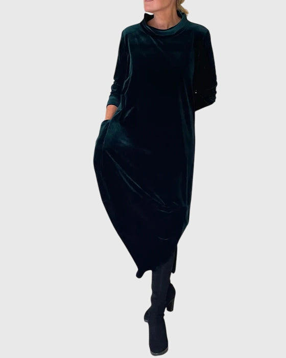 Dixie | Velvet Elegant Midi Dress