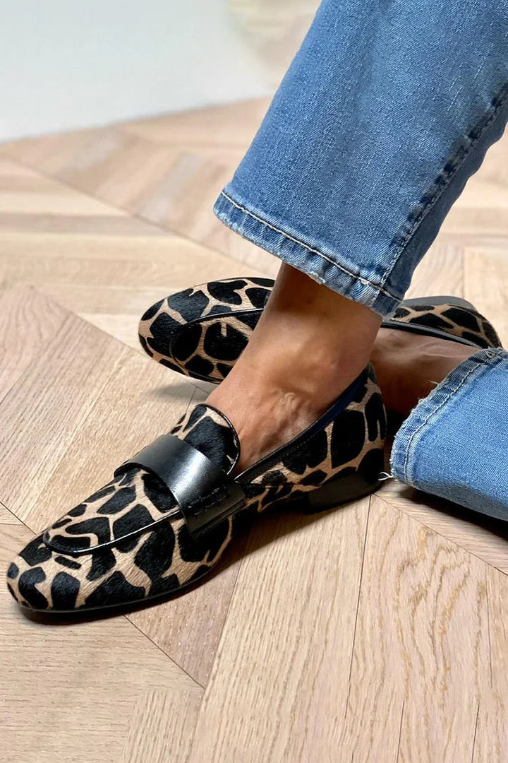 Aisling | Patterned Strap Detail Loafers