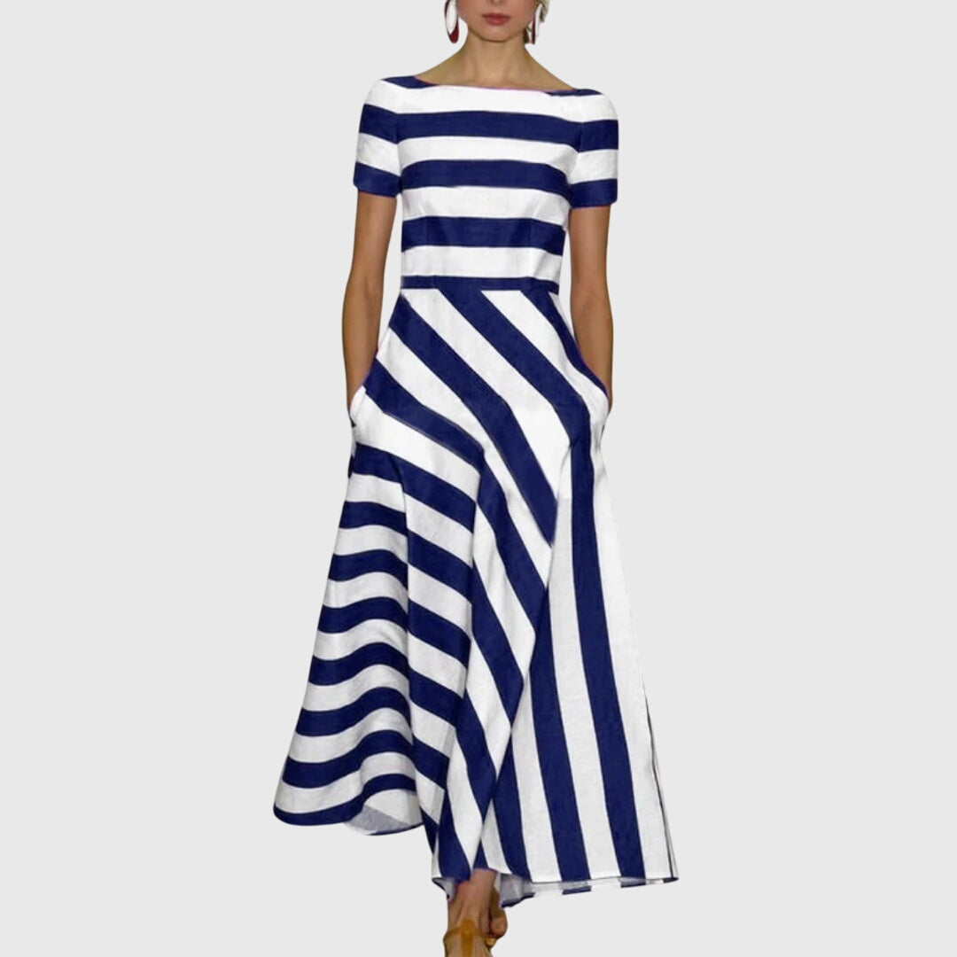 Zelda | Striped Midi Dress