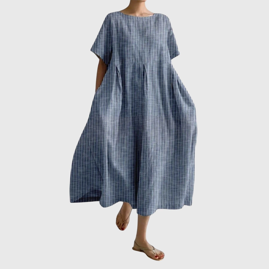 Cordeliarose | Striped Short Sleeve Maxi Dress