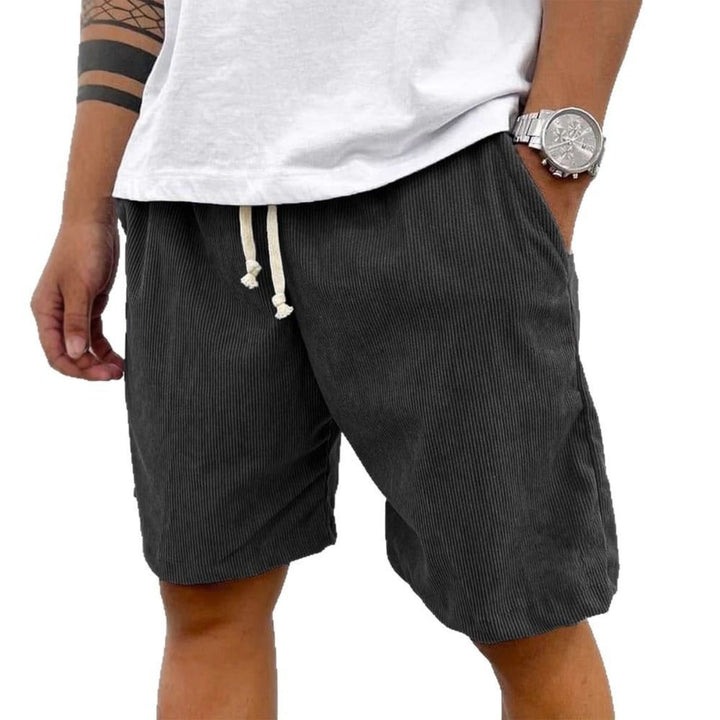 Brady | Striped Drawstring Knee Shorts