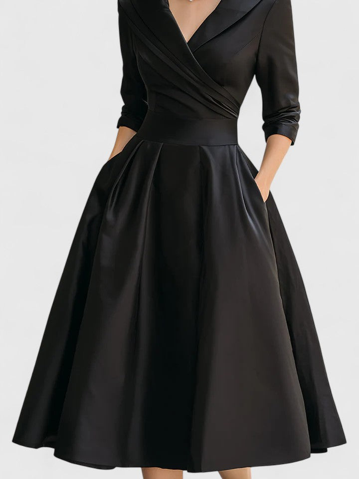 Aimee | Fitted Midi Evening Dress