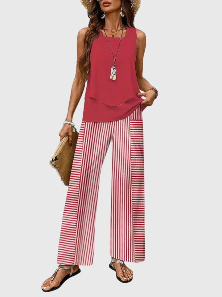 Amalina | Square Neck Two-Piece Set