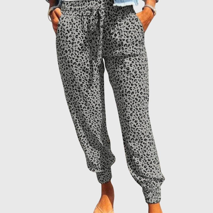 Emily | Leopard Print Jogger Pants with Pockets