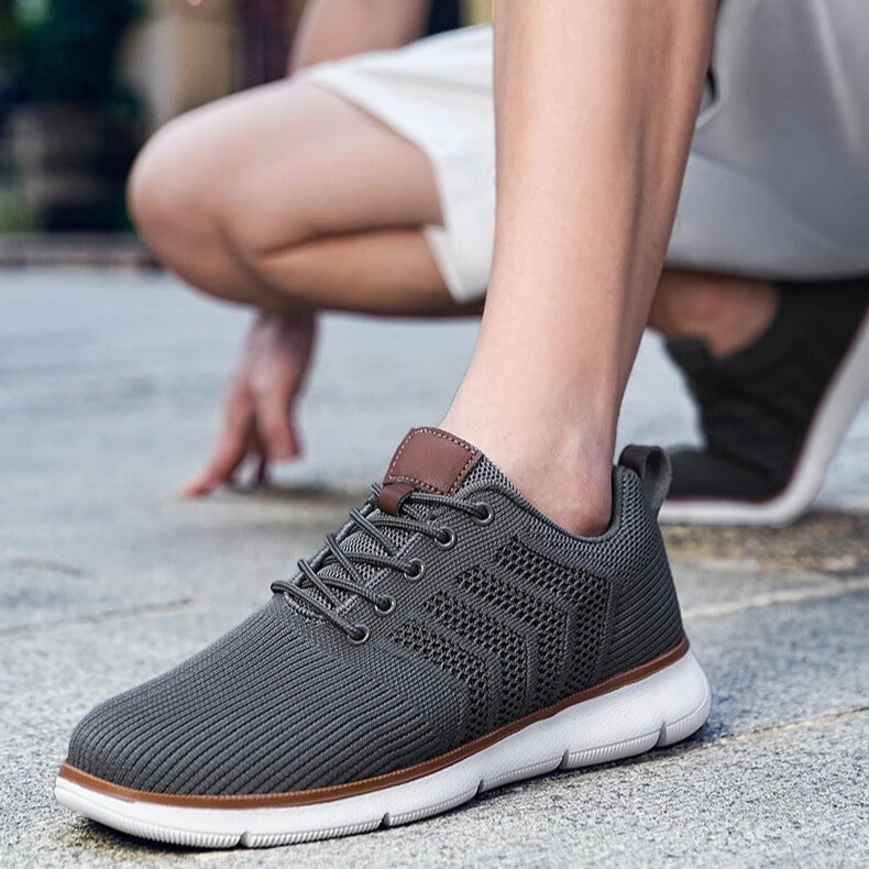 Andrey | Knit Upper Lace-Up Sneakers