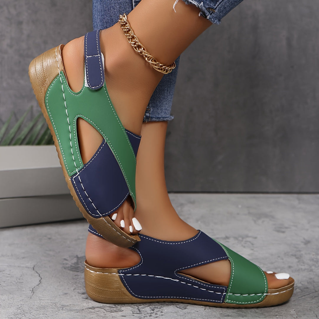 Ebba | Open-Toe Slingback Wedge Sandals