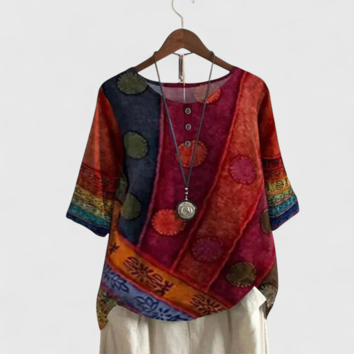 Jenna | Patchwork Bohemian Top