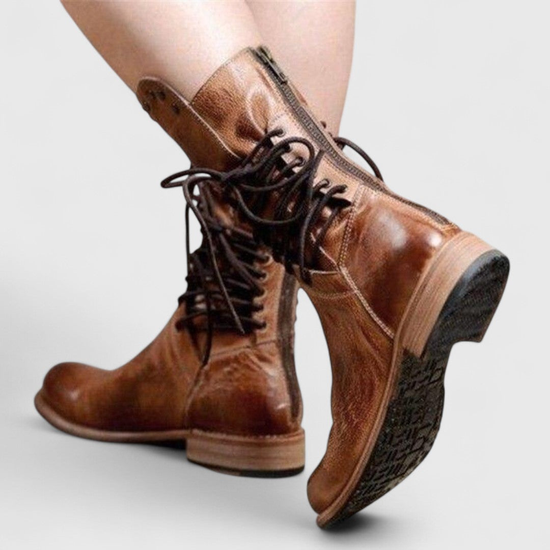 Phoenix | Studded Lace-Up Ankle Boots