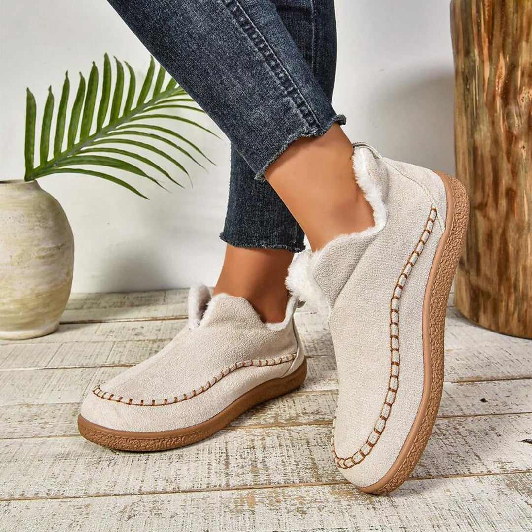 Jocelyn | Faux Fur Lined Slip-On Ankle Boots