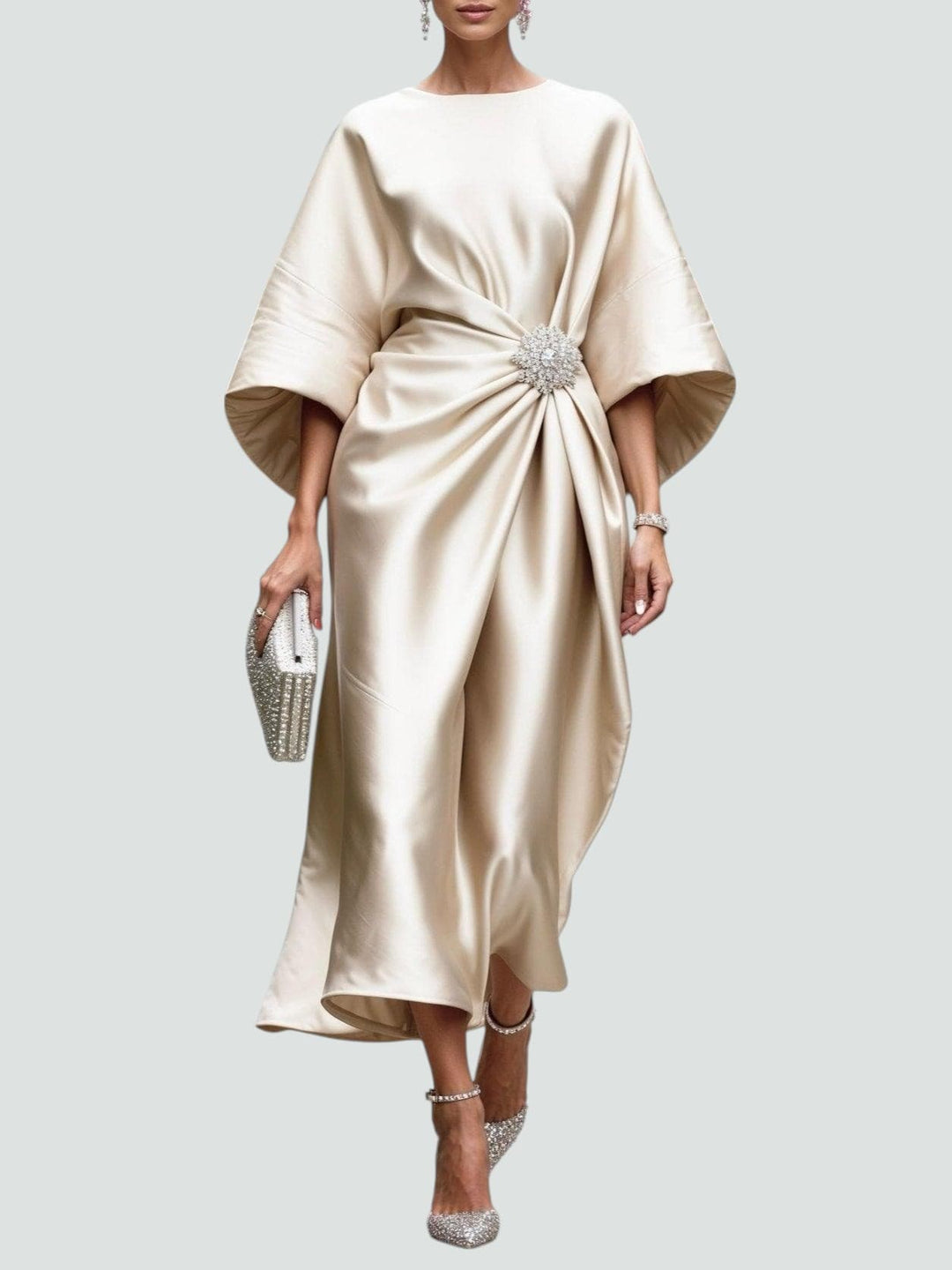 Edwige | Luxe Shimmer Maxi Dress
