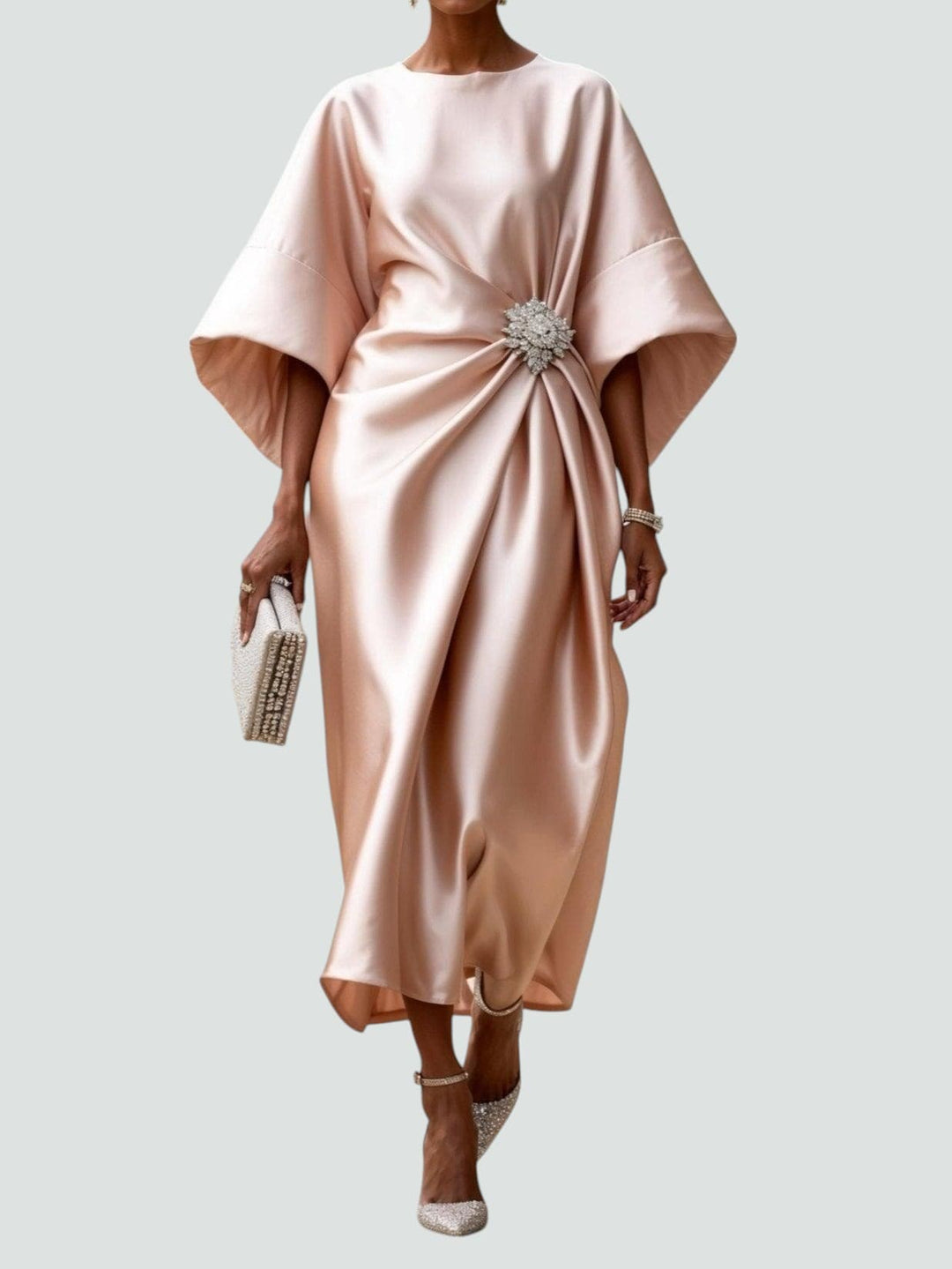Edwige | Luxe Shimmer Maxi Dress