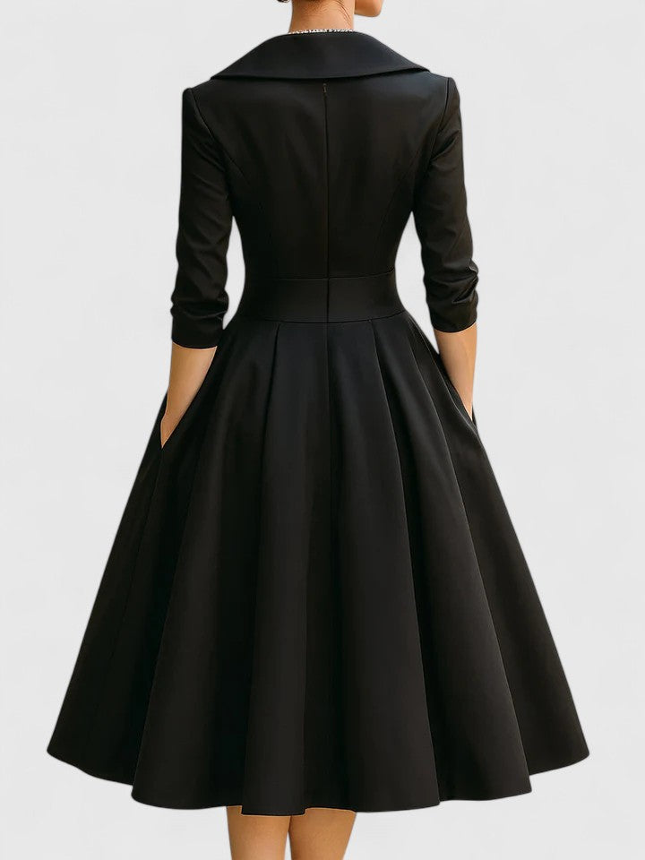 Aimee | Fitted Midi Evening Dress