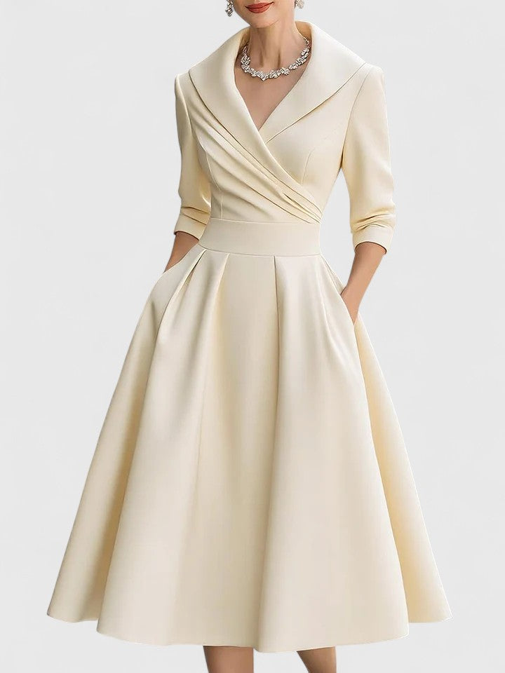 Aimee | Fitted Midi Evening Dress