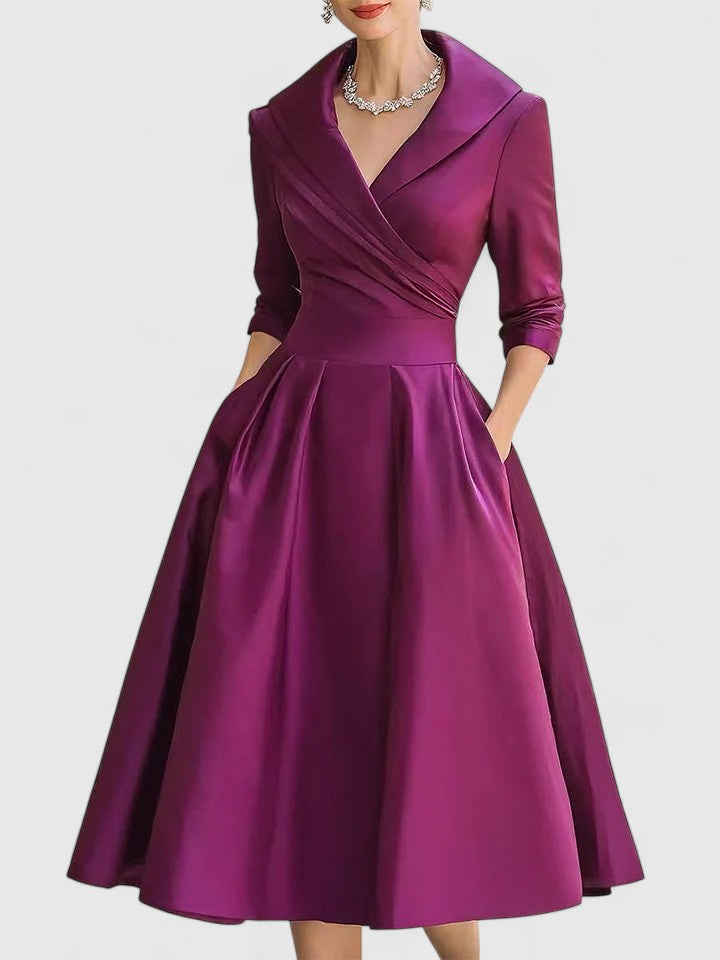 Aimee | Fitted Midi Evening Dress