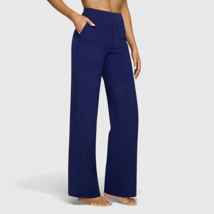 Lindsay | High Waist Wide Leg Pants with Pockets