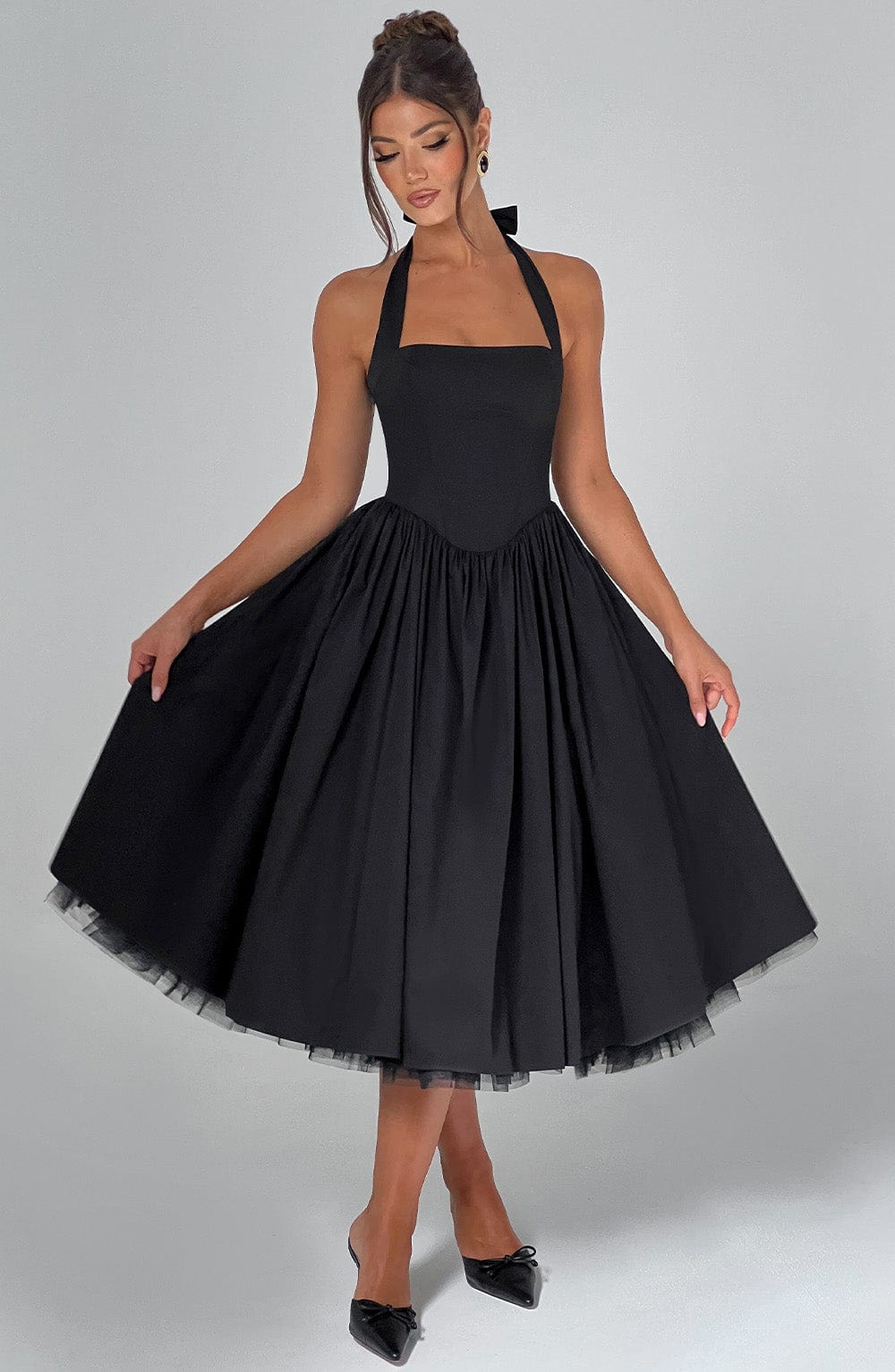 Eleanor | Halter Midi Elegant Dress