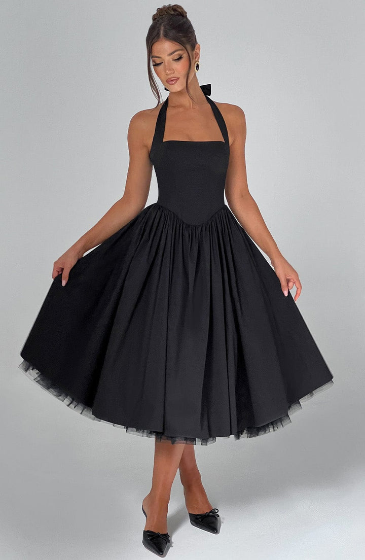 Eleanor | Halter Midi Elegant Dress