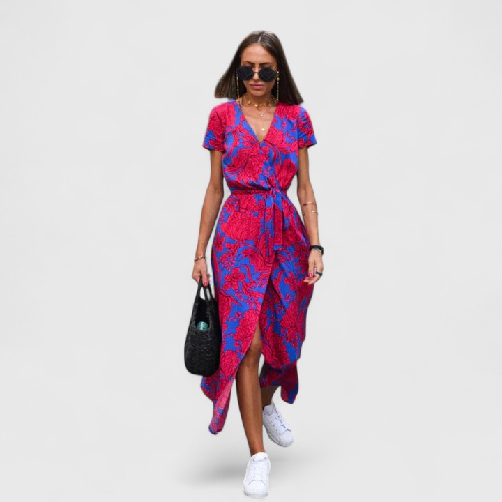 Lotus | Elegant Wrap Midi Dress