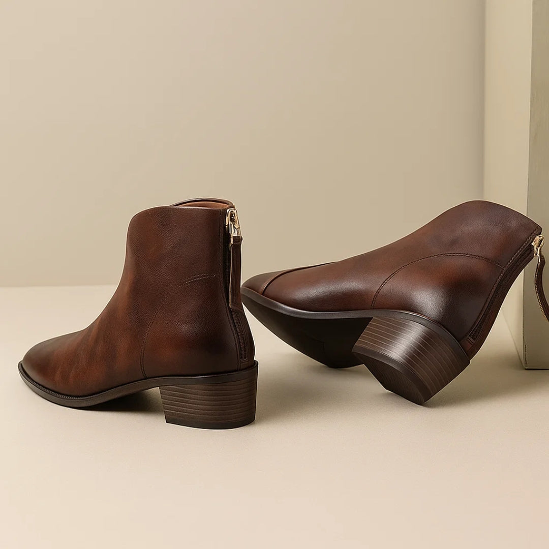 Carmela | Pointed Toe Ankle Heel Boots