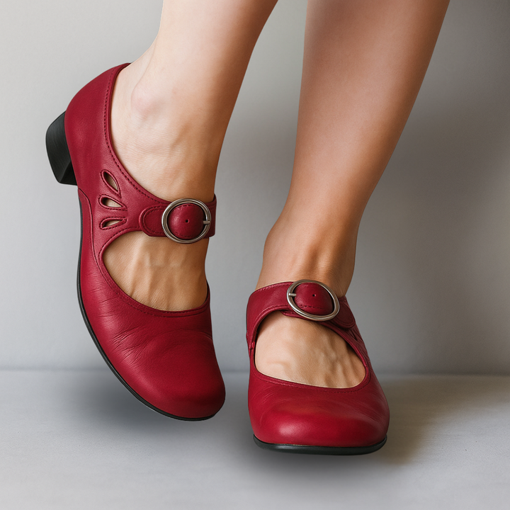 Themis | Cutout Mary Jane Block Heels