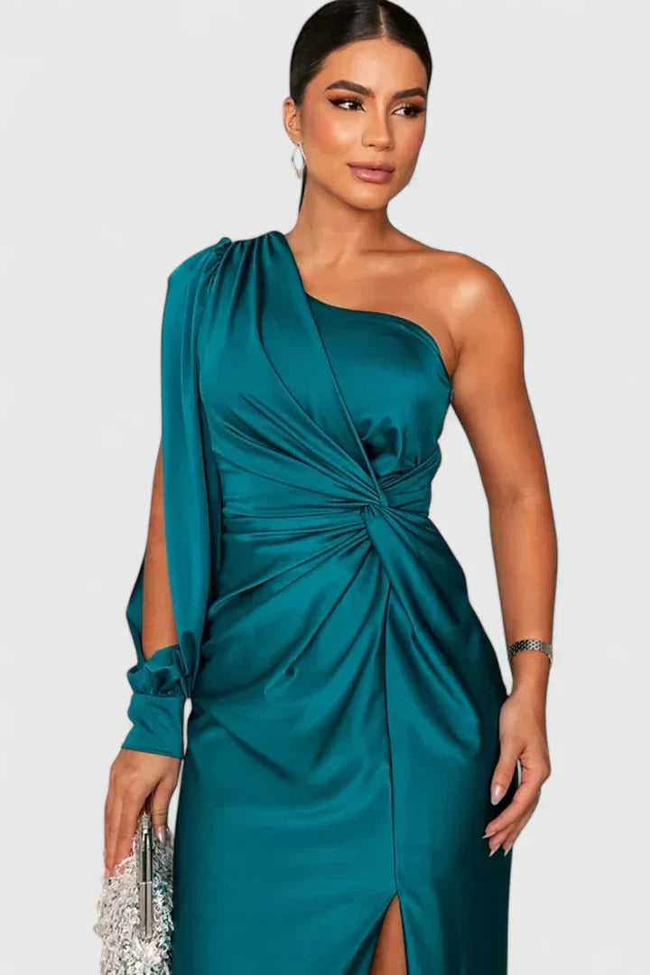 Denicia | One-Shoulder Elegant Maxi Dress