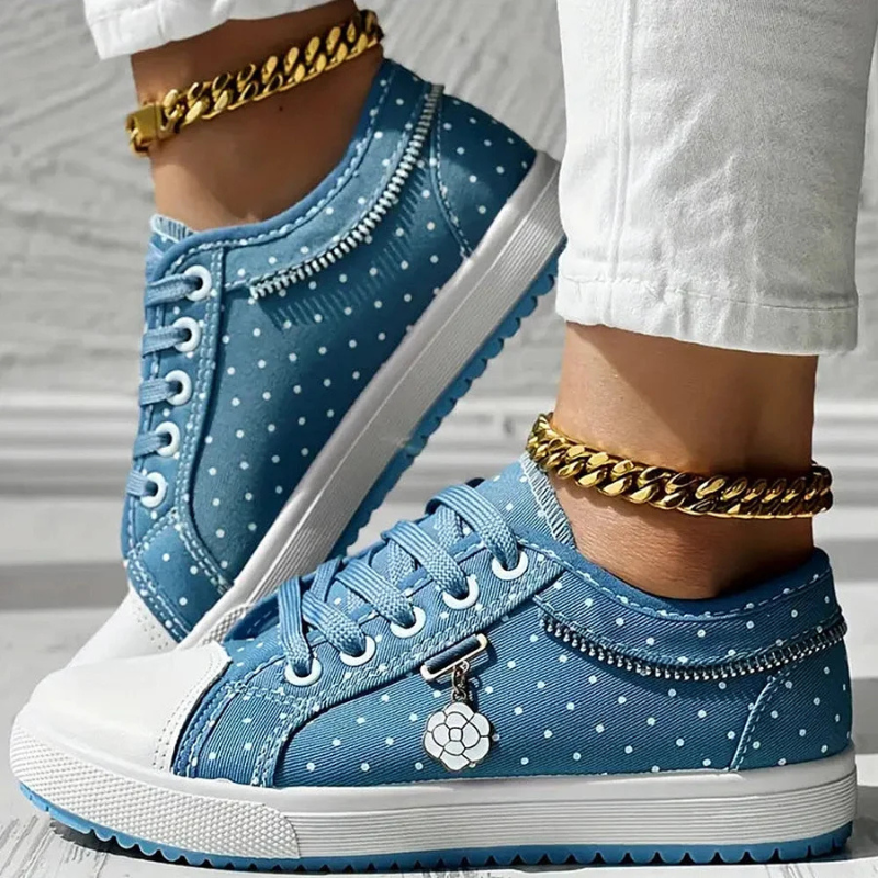 Spencer | Floral Mesh Lace-Up Sneakers