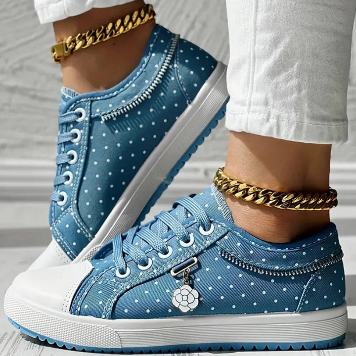 Spencer | Floral Mesh Lace-Up Sneakers