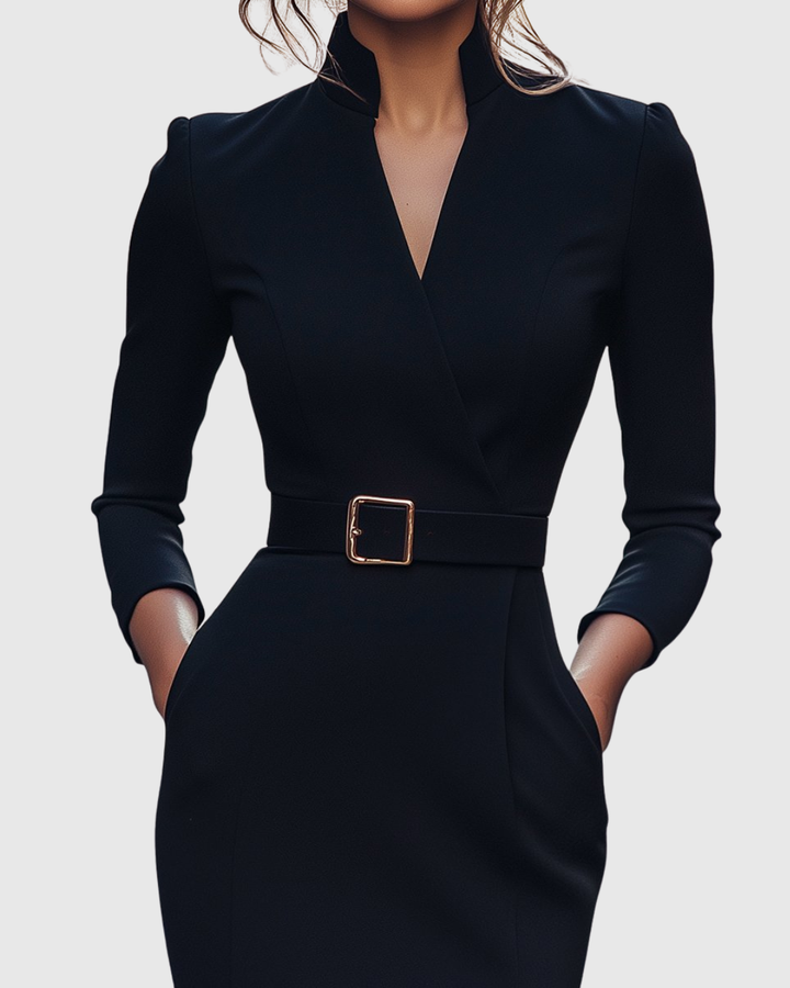 Deneen | Mock Wrap Midi Dress