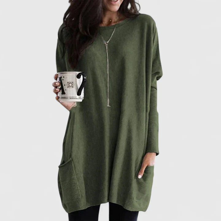 Kalliope | Relaxed Tunic Sweater with Pockets