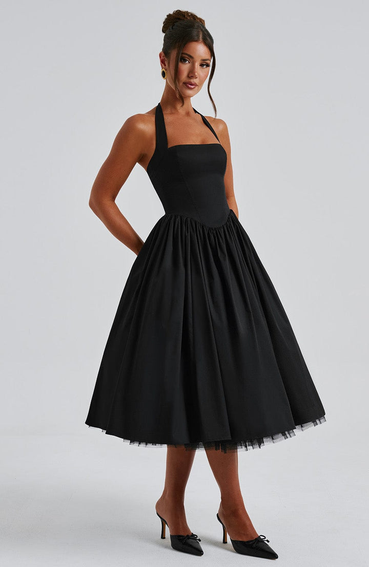 Eleanor | Halter Midi Elegant Dress