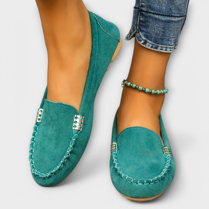 Karis | Slip-On Loafers with Stitched Detail