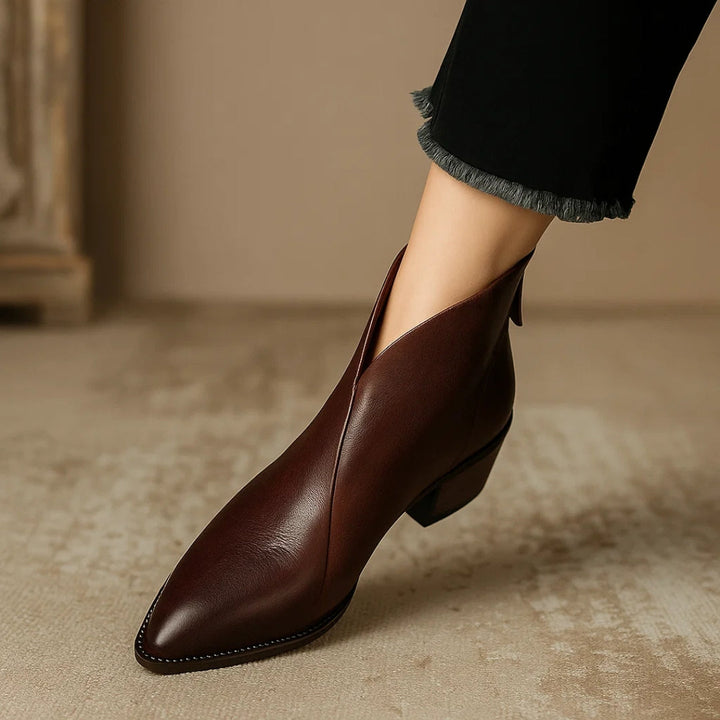 Carmela | Pointed Toe Ankle Heel Boots