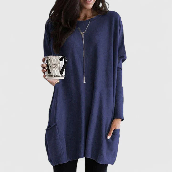 Kalliope | Relaxed Tunic Sweater with Pockets