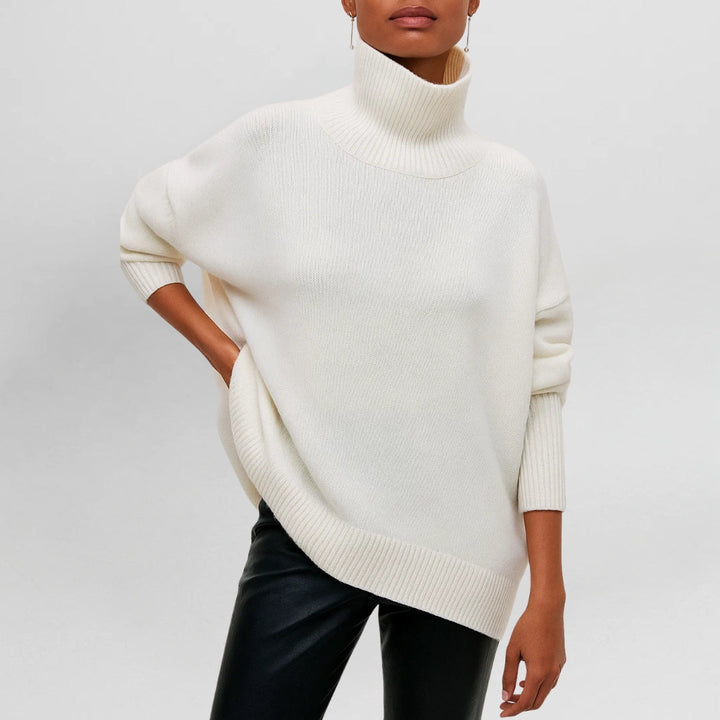 Bea | Short Sleeve Turtleneck Sweater Knit Top