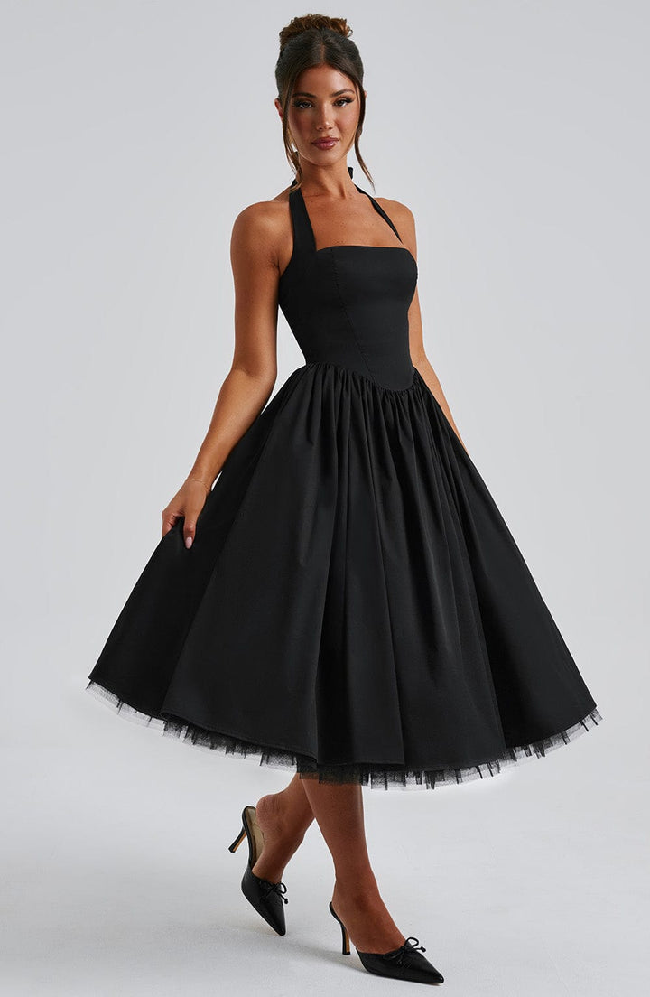 Eleanor | Halter Midi Elegant Dress