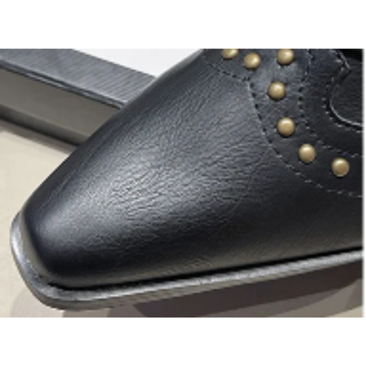 Nives | Slouch Western Boots with Studs