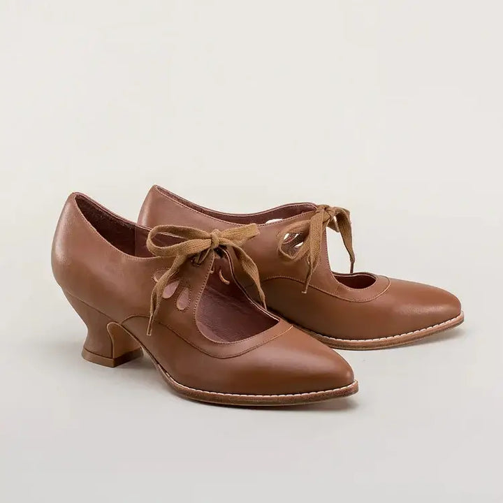 Suzanne | Lace-Up Vintage Mary Jane Heels
