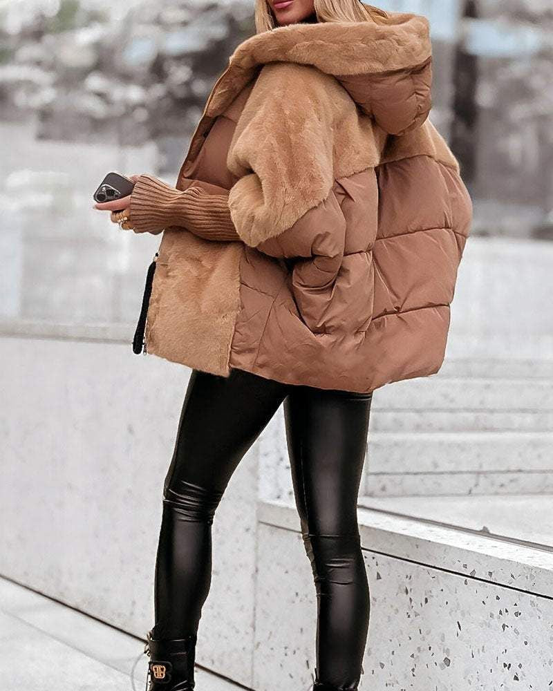 Eunice | Faux Fur Puffer Jacket with Hood