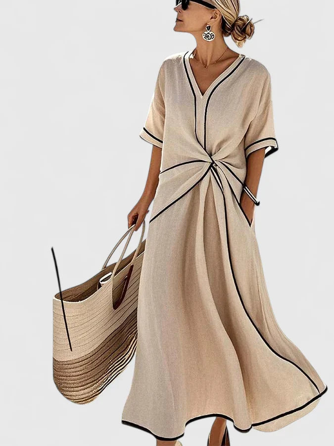 Disa | Striped Midi Summer Dress