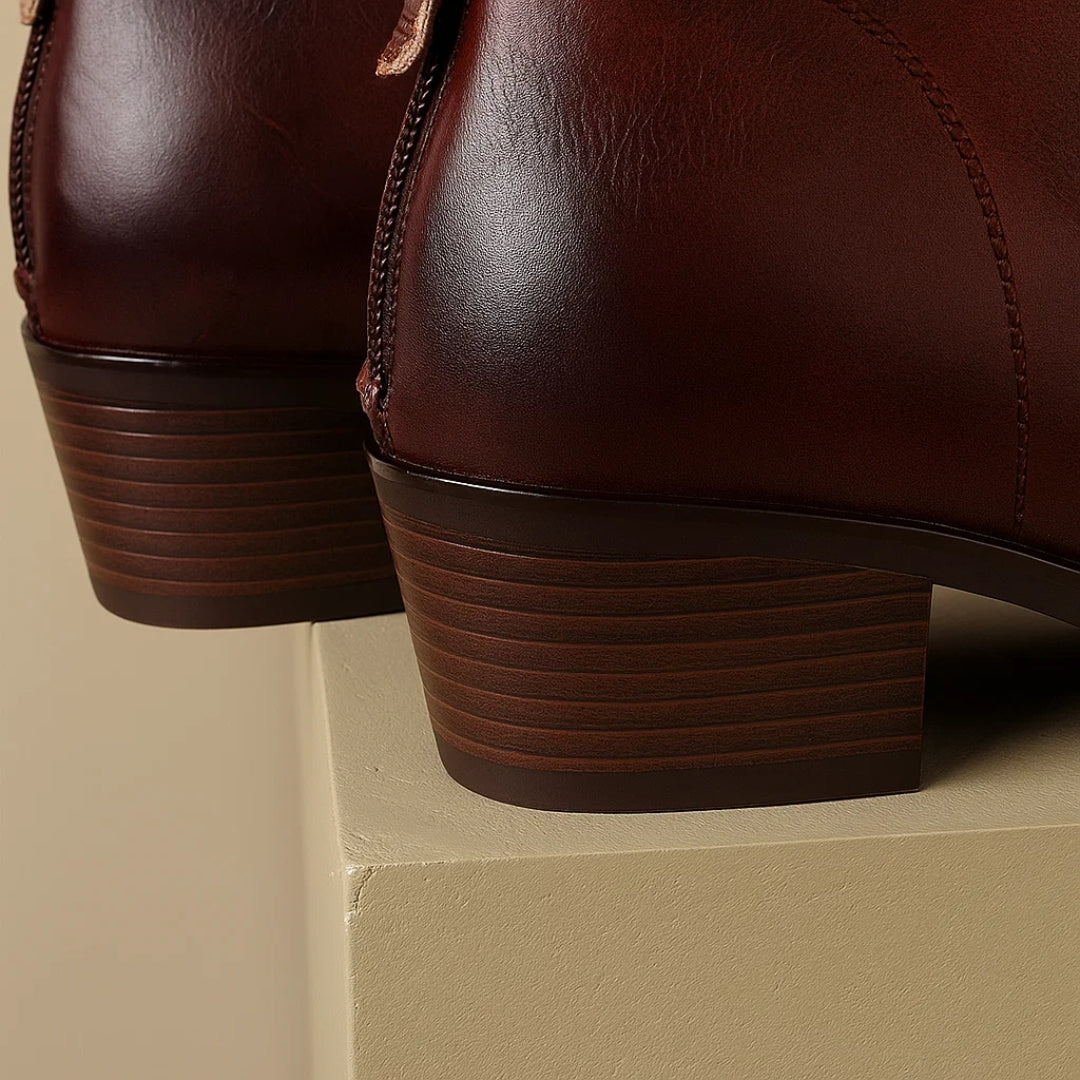 Carmela | Pointed Toe Ankle Heel Boots