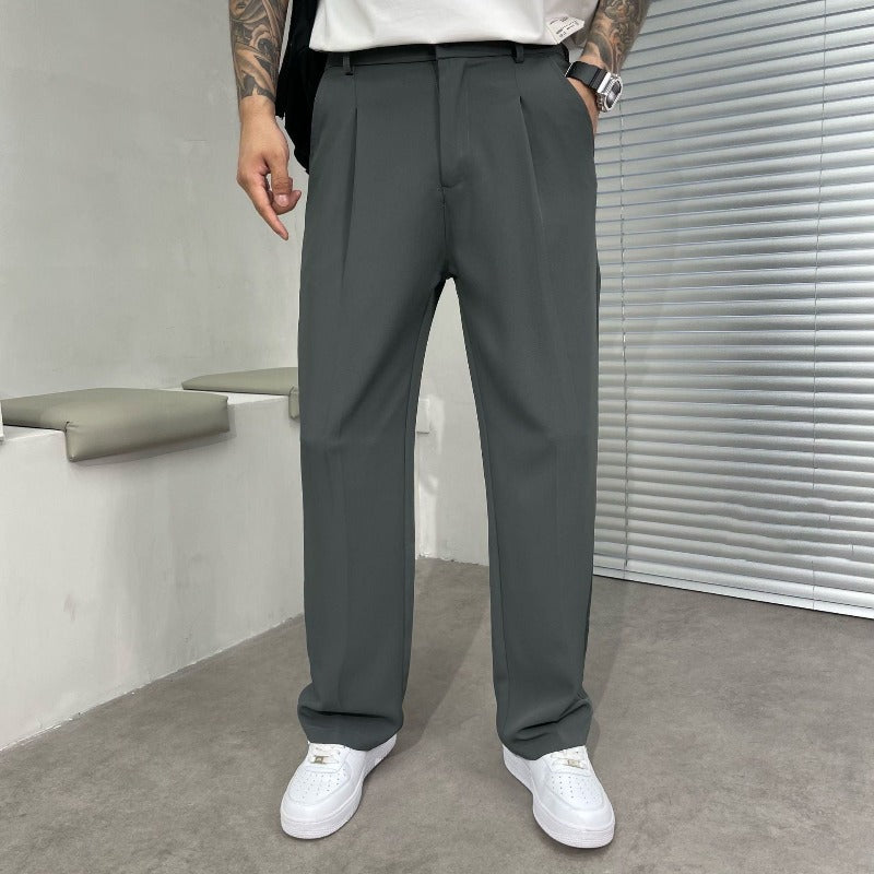 Armand | Pleated Front Straight Leg Trousers