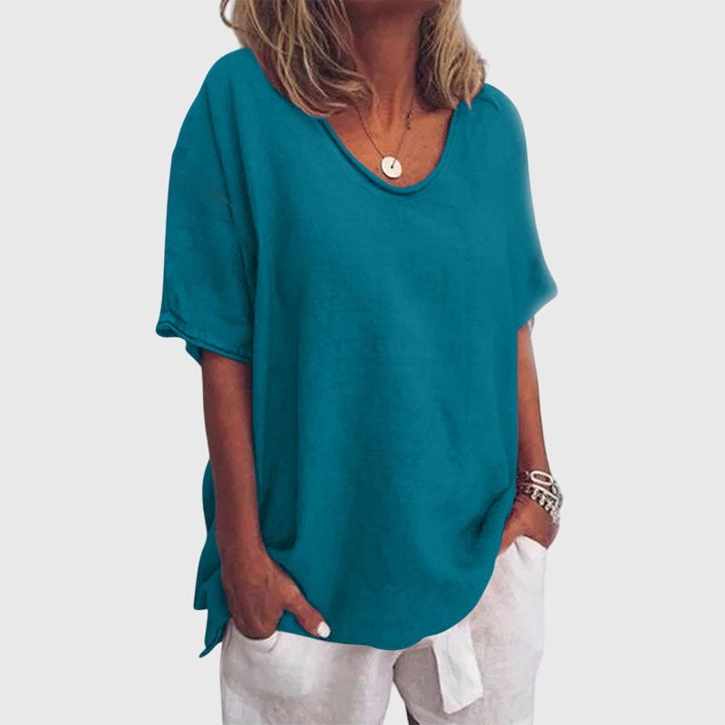 Aya | Relaxed Fit Summer Top with Short Sleeves