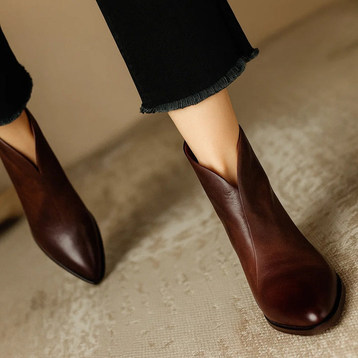 Carmela | Pointed Toe Ankle Heel Boots